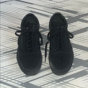 Vans old skool platform sneakers in all black